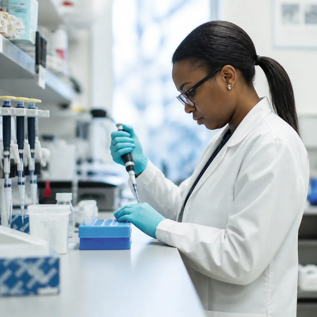 Professionnelle de santé formalisant son objectif professionnel avec quatre conseils