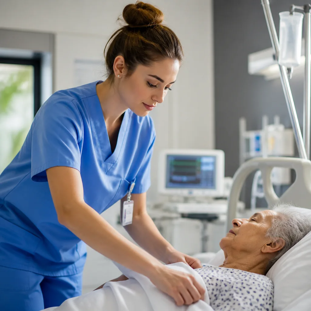 Aide-soignante préparant son admission en IFSI pour devenir infirmière