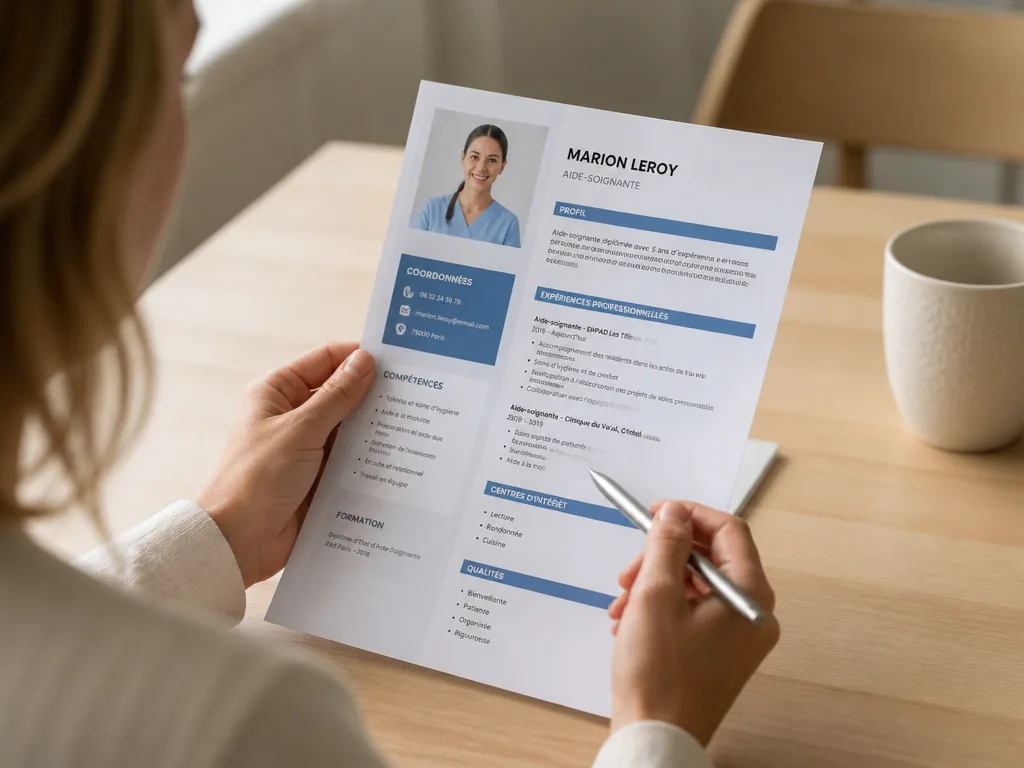 Exemple de CV aide-soignant : un modèle efficace à adapter à chaque poste