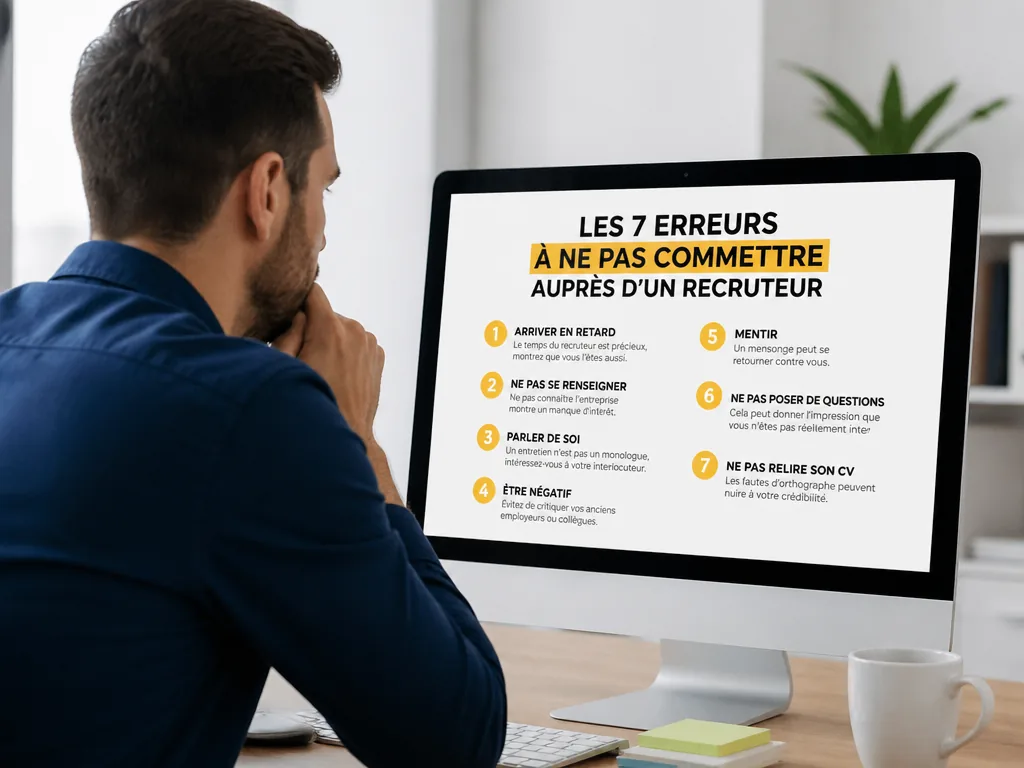 Les 7 erreurs à ne pas commettre auprès d’un recruteur